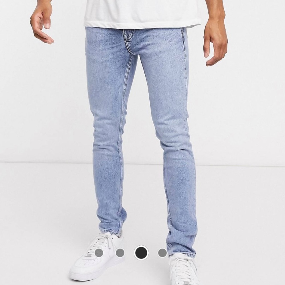 TOPMAN STRETCH SKINNY JEANS IN LIGHT BLUE- BRAND NEW